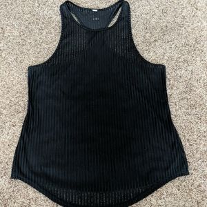 Black See Through Alo Yoga Tank Top